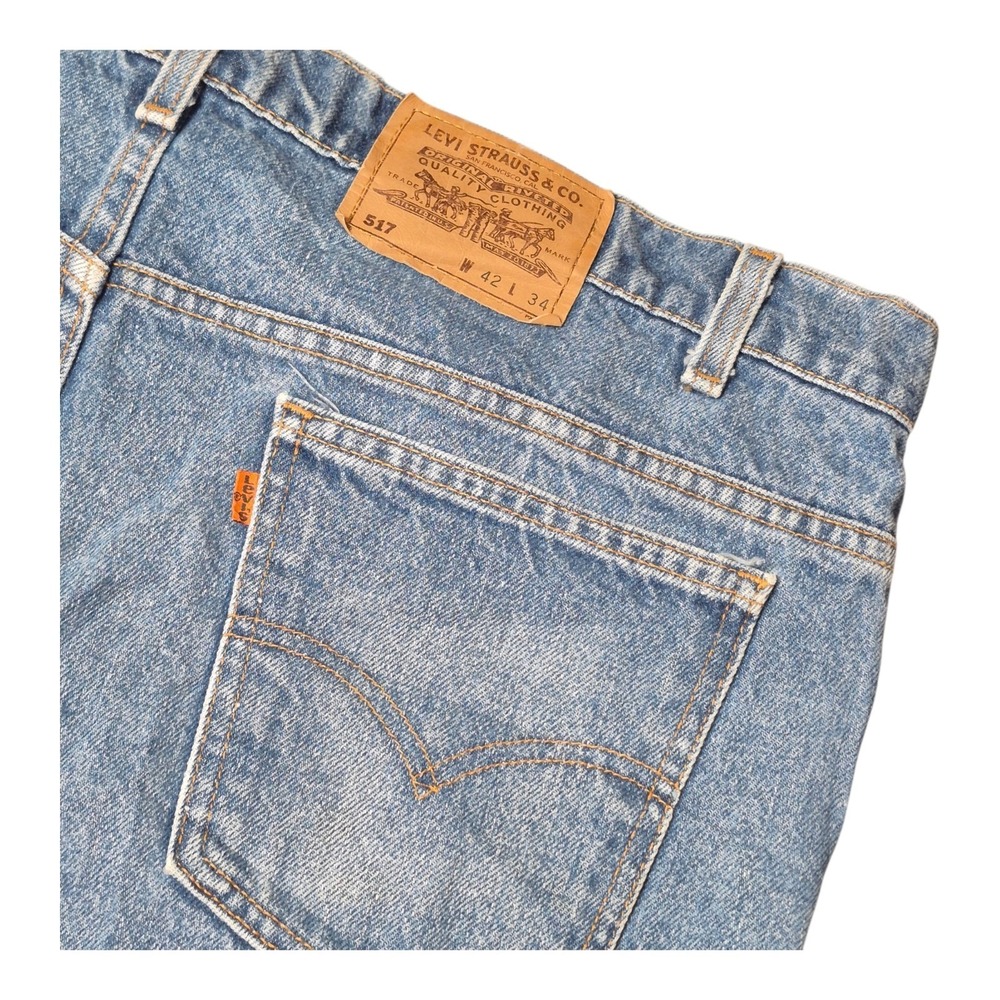 VTG 1994 Levi's Men's 42x31 517 Orange Tab Made in USA Bootcut Denim Jeans